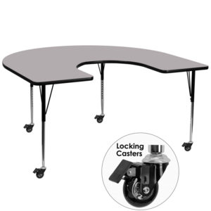 Buy Collaborative Horseshoe Shaped Activity Table 60x66 HRSE Grey Activity Table near  Oviedo at Capital Office Furniture