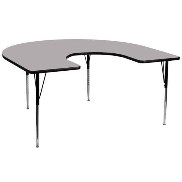 Buy Collaborative Horseshoe Shaped Activity Table 60x66 HRSE Grey Activity Table near  Sanford at Capital Office Furniture