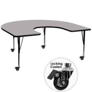 Buy Collaborative Horseshoe Shaped Activity Table 60x66 HRSE Grey Activity Table near  Ocoee at Capital Office Furniture
