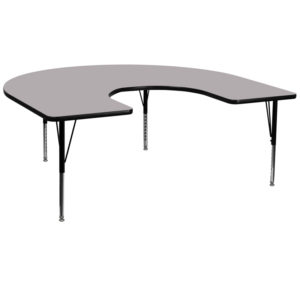 Buy Collaborative Horseshoe Shaped Activity Table 60x66 HRSE Grey Activity Table in  Orlando at Capital Office Furniture