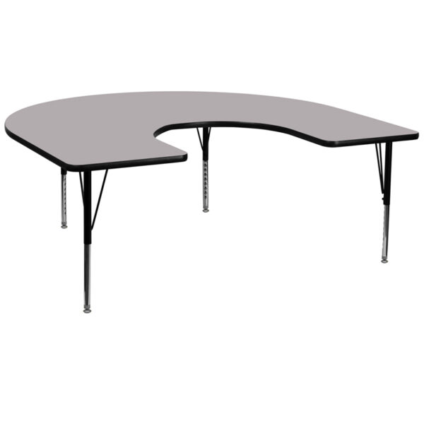 Buy Collaborative Horseshoe Shaped Activity Table 60x66 HRSE Grey Activity Table near  Bay Lake at Capital Office Furniture