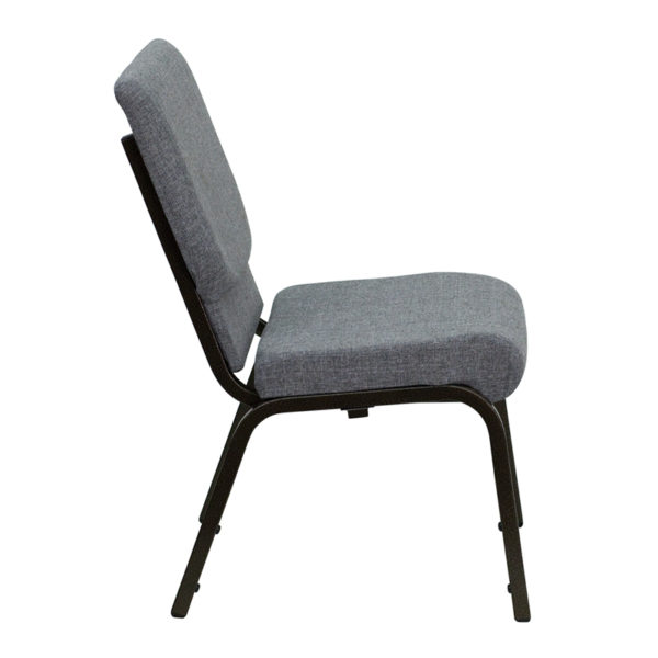 Nice HERCULES Series 18.5in.W Stacking Church Chair in Fabric - Vein Frame Book Pouch on Back church stack chairs in  Orlando at Capital Office Furniture