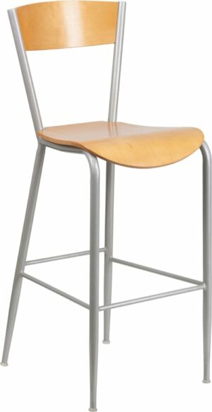 Buy Metal Dining Bar Stool Silver Open Stool-Nat Seat near  Clermont