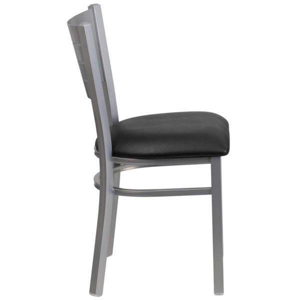 Shop for Silver Slat Chair-Black Seatw/ Slat Back Design near  Leesburg