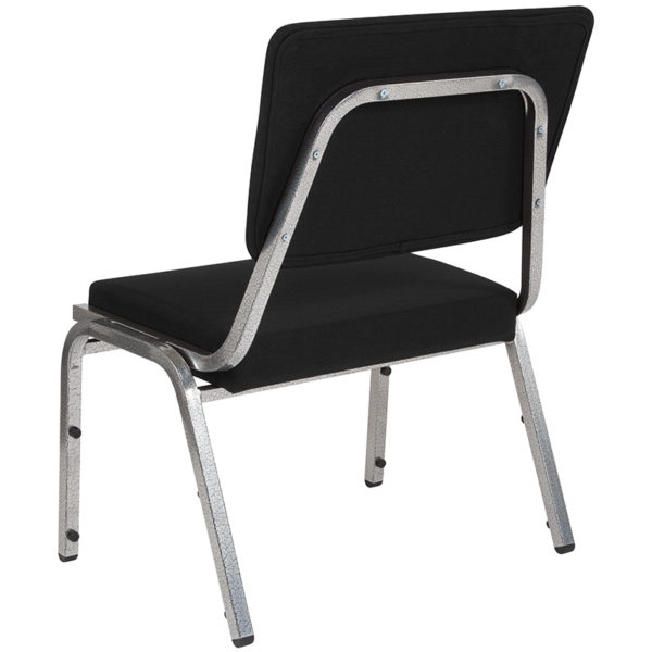 Nice HERCULES Series 1500 lb. Rated Antimicrobial Fabric Bariatric Medical Reception Chair w/ 3/4 Panel Back Black Antimicrobial Fabric Upholstery medical office guest and reception chairs near  Kissimmee at Capital Office Furniture