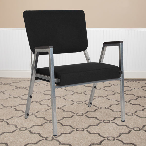 Buy Medical Waiting Room Chair with Arms Black Fabric Bariatric Chair near  Oviedo at Capital Office Furniture