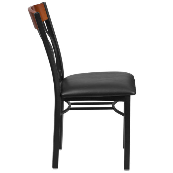 Shop for Bk/Chy Vert Chair-Black Seatw/ Cherry Wood Vertical Slat Back Design near  Altamonte Springs