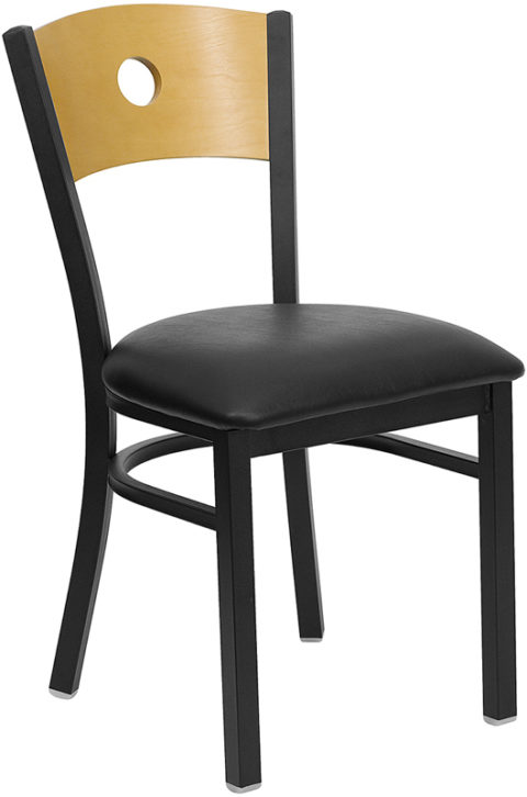 Buy Metal Dining Chair Bk/Nat Circle Chair-Black Seat near  Leesburg