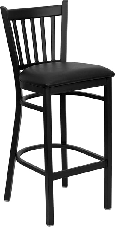 Buy Metal Dining Bar Stool Black Vert Stool-Black Seat in  Orlando