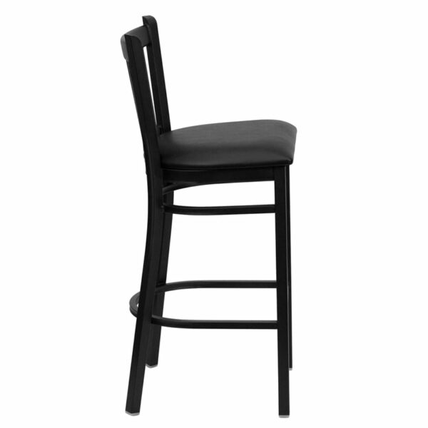 Shop for Black Vert Stool-Black Seatw/ Vertical Back Design in  Orlando