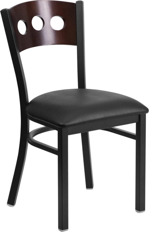 Buy Metal Dining Chair Bk/Wal 3 Circ Chair-Black Seat near  Clermont