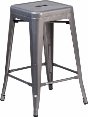 Buy Stackable Industrial Style Modern Stool 24" Clear No Back Metal Stool near  Saint Cloud