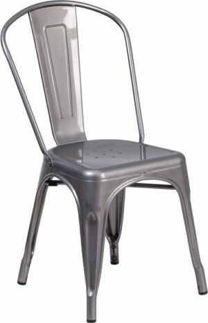 Buy Stackable Bistro Style Chair Clear Metal Indoor Chair near  Casselberry
