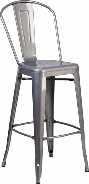Buy Bistro Style Bar Stool 30" Clear Metal Indoor Stool near  Kissimmee