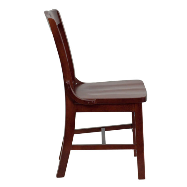 Shop for Mahogany Wood Dining Chairw/ School House Back Design near  Bay Lake