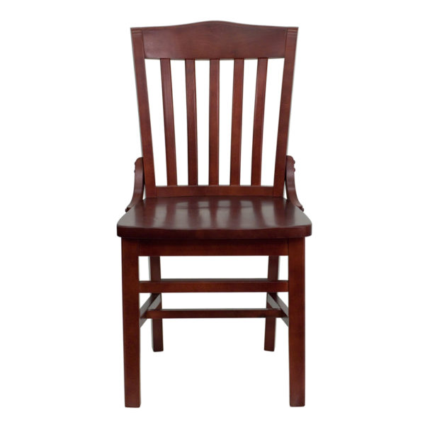 Nice HERCULES Series School House Back Wood Restaurant Chair 1" Thick Beechwood Seat restaurant seating near  Clermont