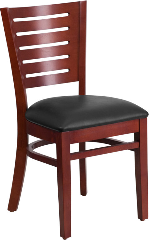 Buy Wood Dining Chair Mahogany Wood Chair-Blk Vinyl near  Clermont