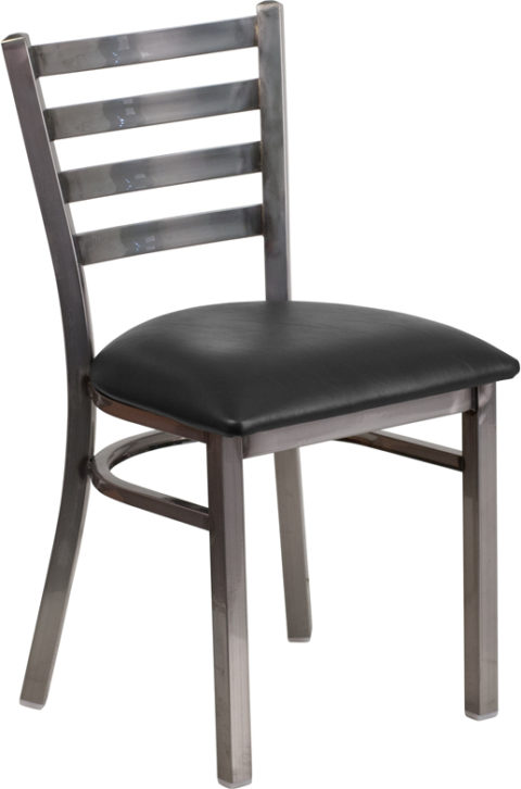 Buy Metal Dining Chair Clear Ladder Chair-Black Seat in  Orlando