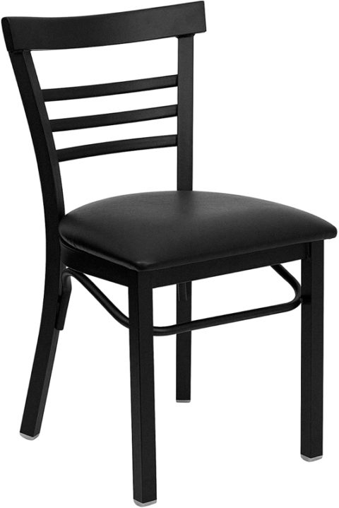 Buy Metal Dining Chair Black Ladder Chair-Black Seat near  Sanford