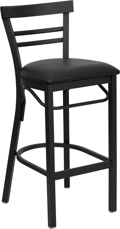 Buy Metal Dining Bar Stool Black Ladder Stool-Black Seat near  Apopka