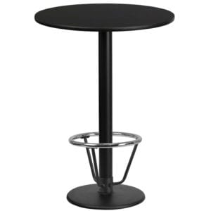 Buy Bar Height Hospitality Table 24RD Black Table-18RD Base in  Orlando