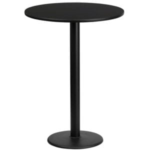 Buy Bar Height Hospitality Table 24RD Black Table-18RD Base in  Orlando