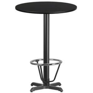 Buy Bar Height Hospitality Table 30RD Black Table-22x22 X-Base in  Orlando