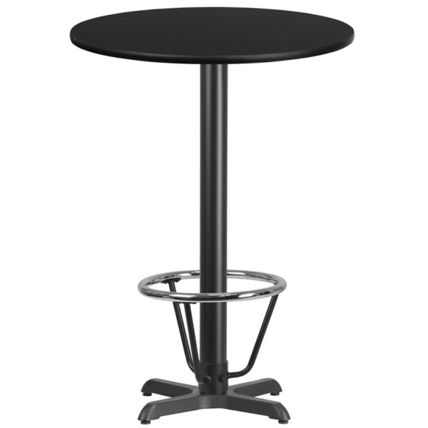 Buy Bar Height Hospitality Table 30RD Black Table-22x22 X-Base near  Apopka