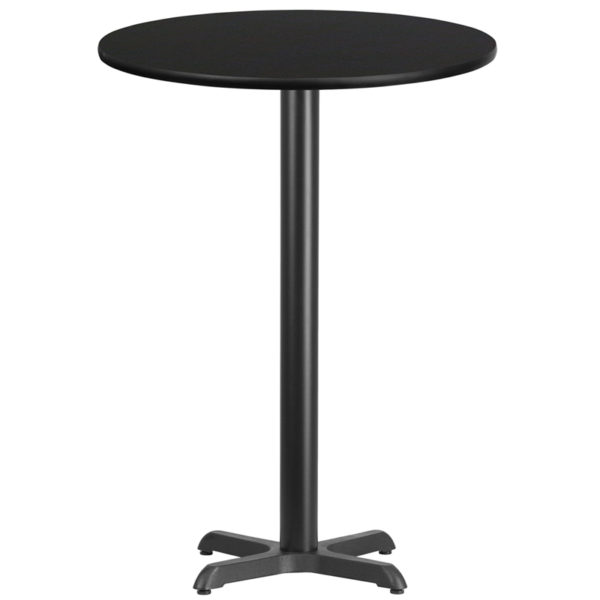 Buy Bar Height Hospitality Table 30RD Black Table-22x22 X-Base near  Sanford
