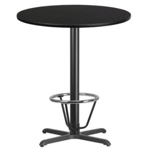 Buy Bar Height Hospitality Table 36RD Black Table-30x30 X-Base in  Orlando