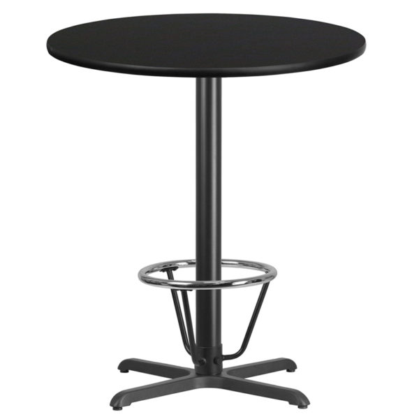 Buy Bar Height Hospitality Table 36RD Black Table-30x30 X-Base near  Kissimmee
