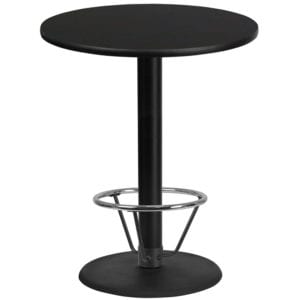 Buy Bar Height Hospitality Table 36RD Black Table-24RD Base in  Orlando