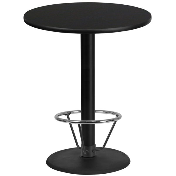 Buy Bar Height Hospitality Table 36RD Black Table-24RD Base in  Orlando