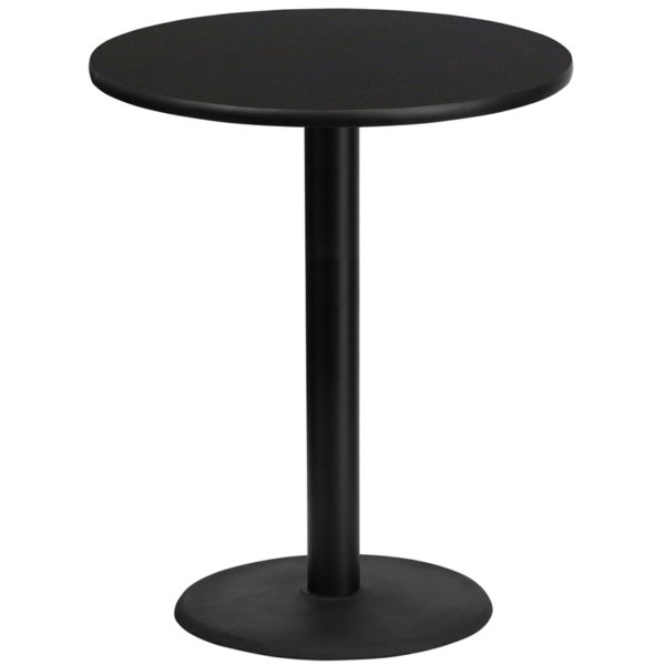 Buy Bar Height Hospitality Table 36RD Black Table-24RD Base near  Windermere