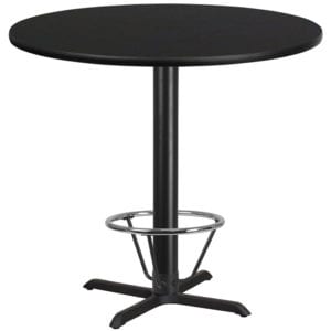 Buy Bar Height Hospitality Table 42RD Black Table-33x33 X-Base in  Orlando