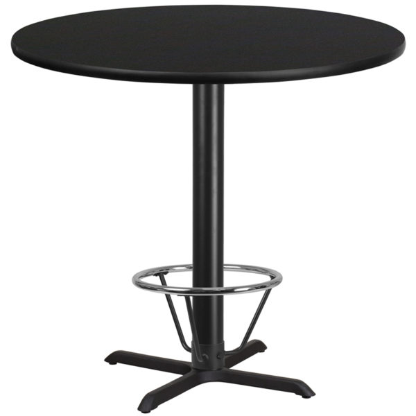 Buy Bar Height Hospitality Table 42RD Black Table-33x33 X-Base near  Sanford