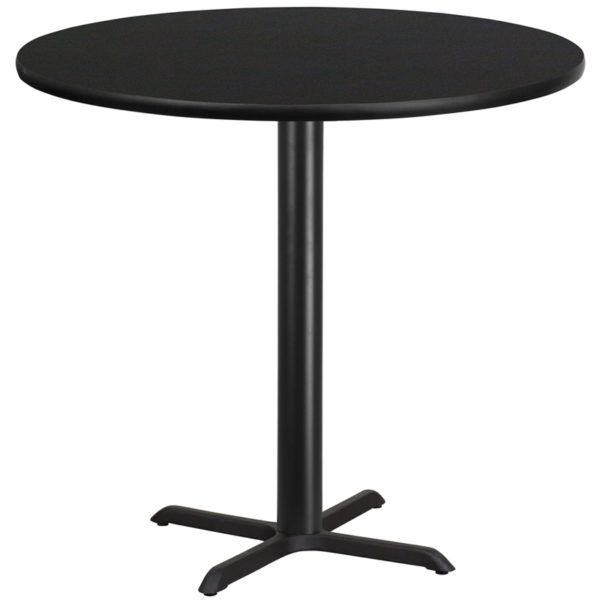 Buy Bar Height Hospitality Table 42RD Black Table-33x33 X-Base near  Apopka