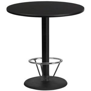 Buy Bar Height Hospitality Table 42RD Black Table-24RD Base in  Orlando