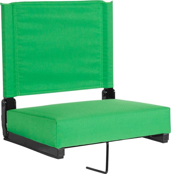 Buy Folding Stadium Chair with Carrying Handle Grip Bright Green Stadium Chair near  Saint Cloud at Capital Office Furniture