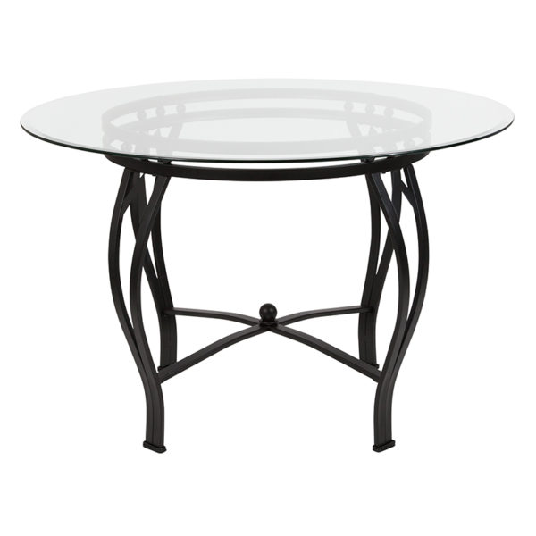 Shop for 45RD Glass Table/Black Framew/ 8mm Thick Glass in  Orlando at Capital Office Furniture