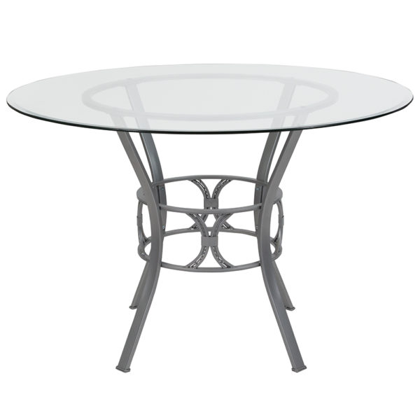 Shop for 45RD Glass Table/Silver Framew/ 8mm Thick Glass near  Bay Lake at Capital Office Furniture