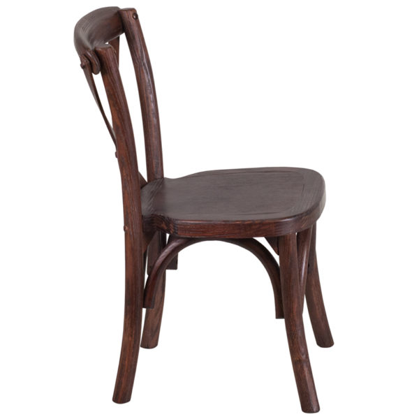 Nice HERCULES Series Stackable Kids Mahogany Wood Cross Back Chair Mahogany Finish cross back chairs near  Clermont at Capital Office Furniture