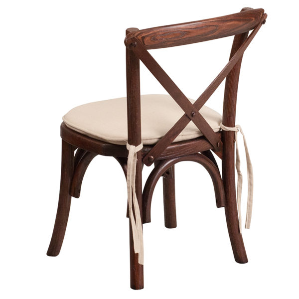 Shop for Kid Mahogany Cross Chairw/ Stack Quantity: 8 near  Apopka at Capital Office Furniture