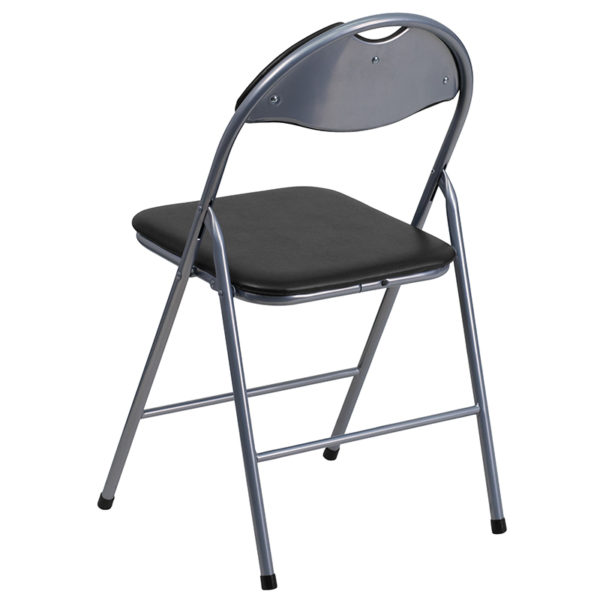 New folding chairs in black w/ Carrying Handle Cutout for easy movement at Capital Office Furniture near  Oviedo at Capital Office Furniture