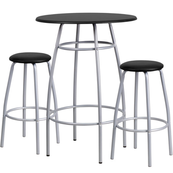 Buy Bar Table and Stool Set Black Bar Height Table Set near  Windermere at Capital Office Furniture