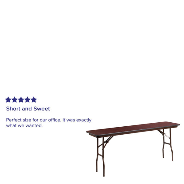 Shop for 18x72 Mahogany Training Tablew/ 6' Folding Table near  Ocoee at Capital Office Furniture