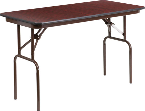 Buy Ready To Use Banquet Table 24x48 Mahogany Wood Fold Table near  Daytona Beach at Capital Office Furniture