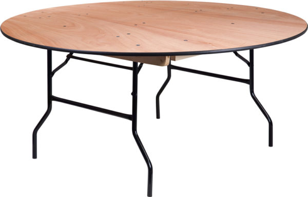 Buy Ready To Use Banquet Table 66 RND Natural Wood Fold Table near  Leesburg at Capital Office Furniture
