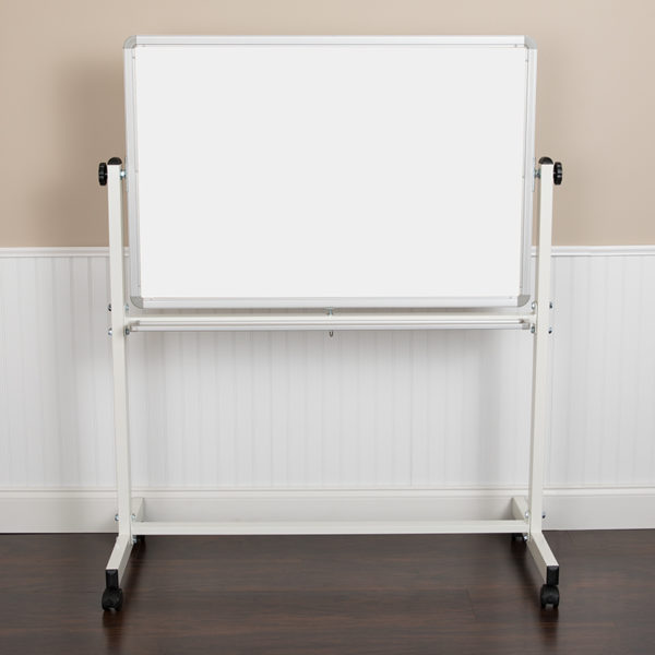 Buy Double-Sided Magnetic Mobile Marker Board Stand 45.25"W x 54.75"H White Board near  Clermont at Capital Office Furniture