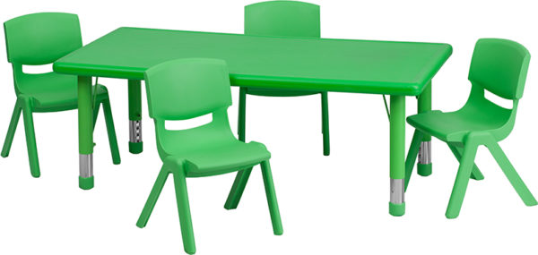 Buy Multipurpose Kids Table Set 24x48 Green Activity Table Set near  Bay Lake at Capital Office Furniture